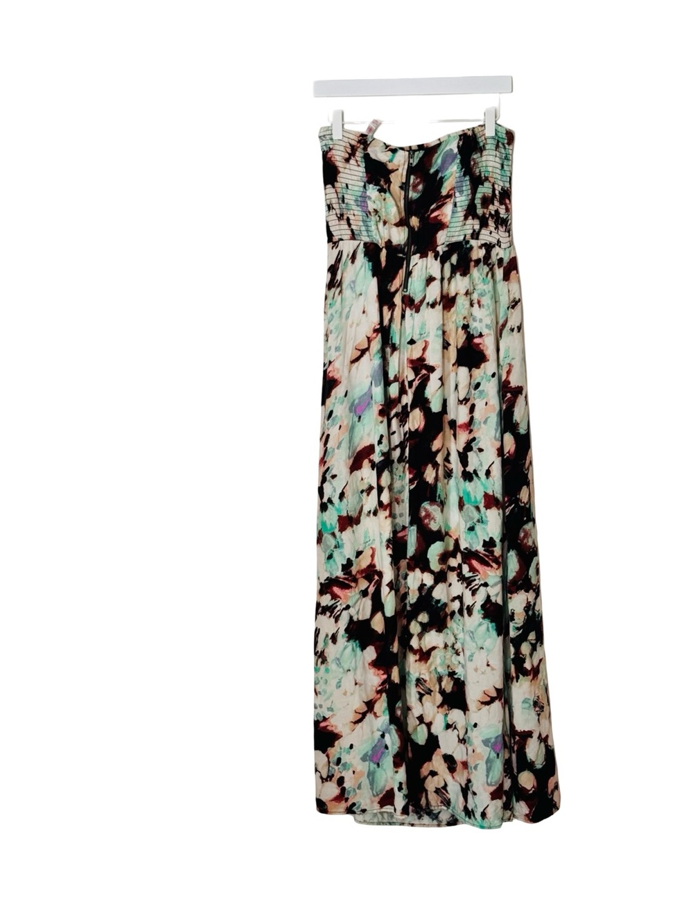 Xhilaration Strapless Floral Maxi Dress - Mint, Black, Cream, Burgundy - Picture 3 of 8